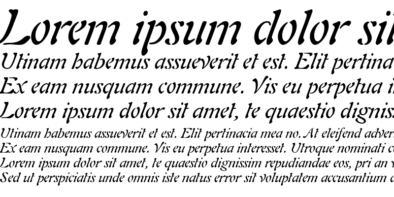 Sample of Auriol LT Italic