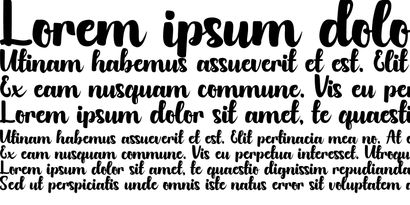 Sample of Austhatic Script Regular