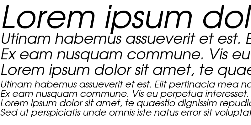 Sample of Avalon Italic