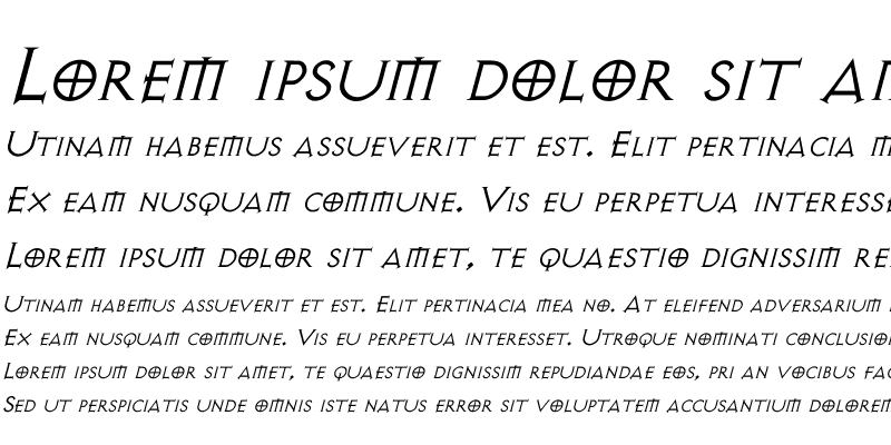 Sample of Avalon Quest Italic