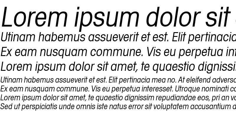 Sample of AvalonCond Italic