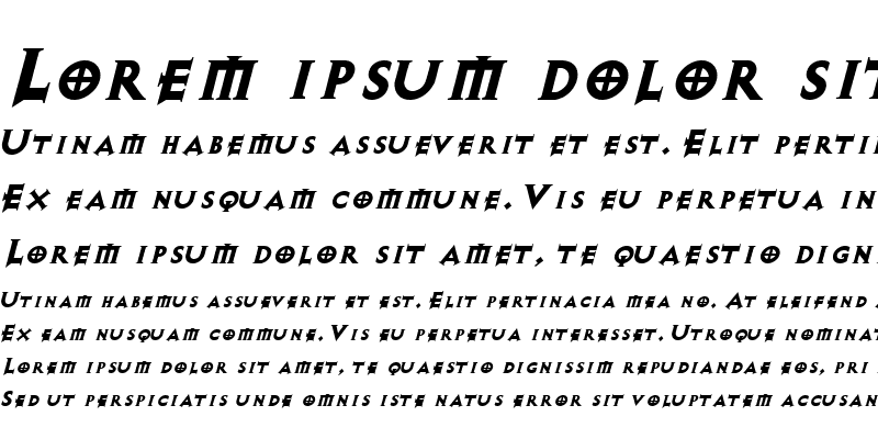 Sample of AvalonQuest BlackItalic