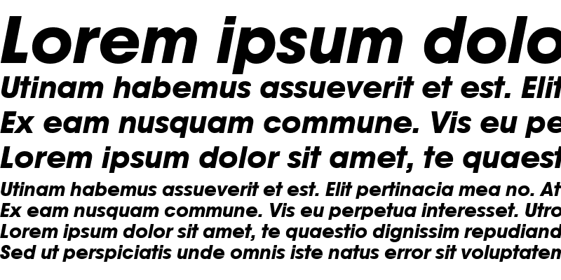 Sample of AvalonTwo Bold Italic