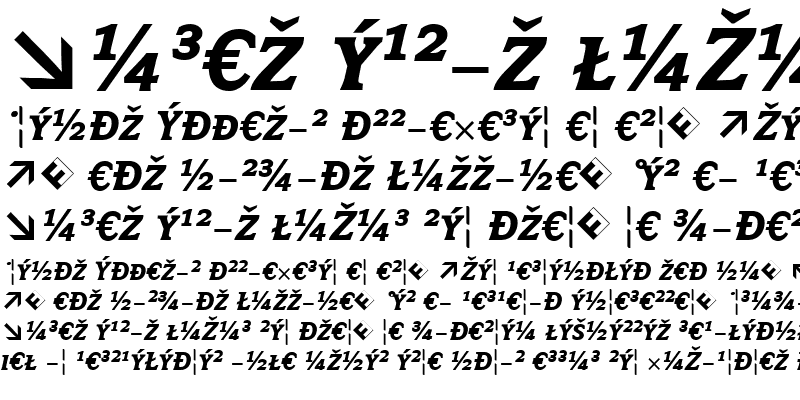 Sample of Avance Bold Italic