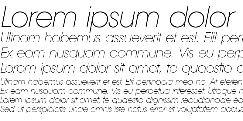 Sample of Avant Garde BQ Roman Italic