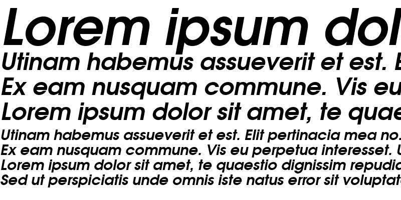 Sample of AvantGarde LT Book Bold Italic