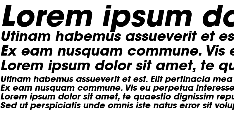 Sample of AvantGarde LT Medium Bold Italic