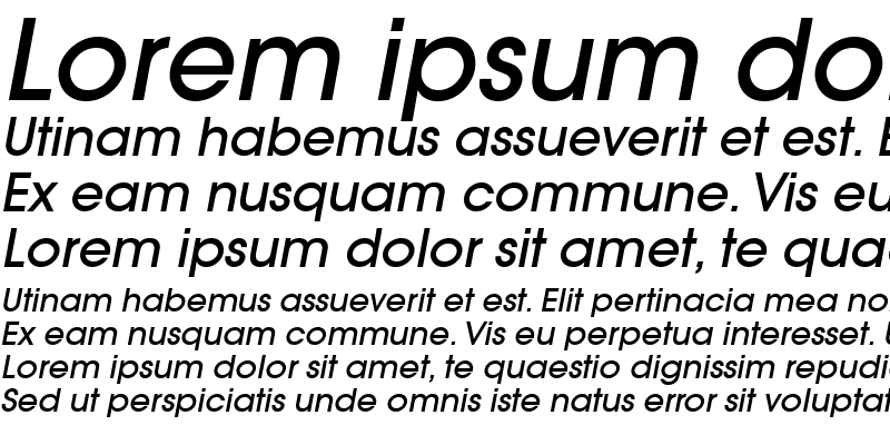 Sample of AvantGarde LT Medium Italic