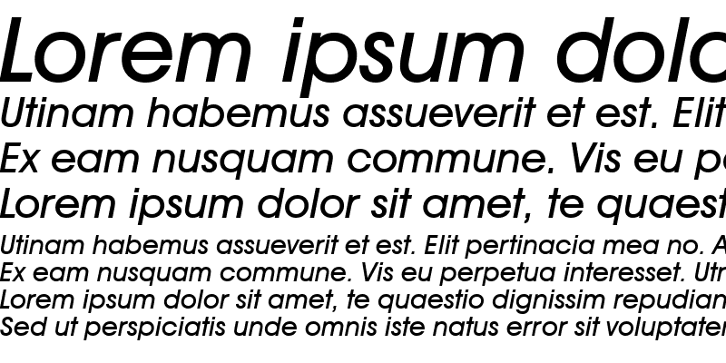 Sample of AvantGarde Medium Italic Medium Oblique