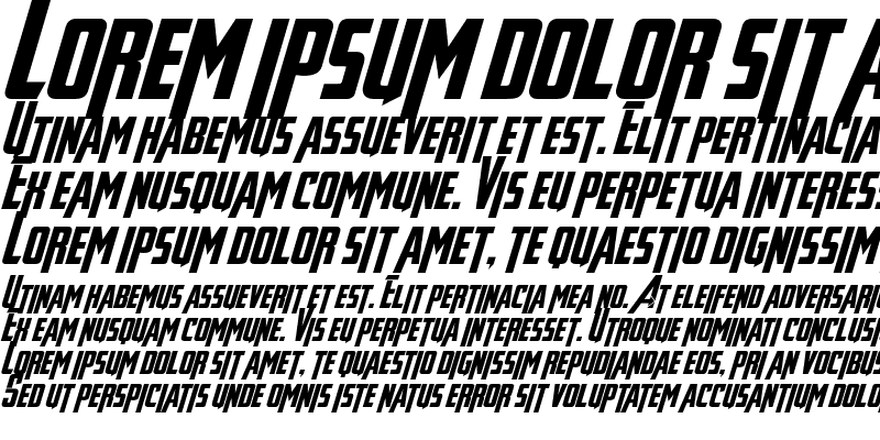 Sample of Avengeance Heroic Avenger Bold Italic