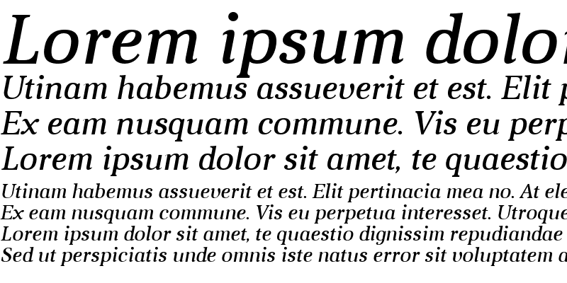 Sample of Aver Regular Italic