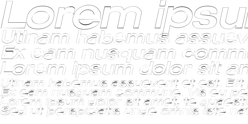 Sample of AverageOutline Italic