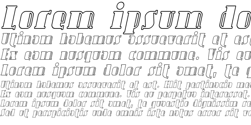 Sample of Avondale Outline Italic