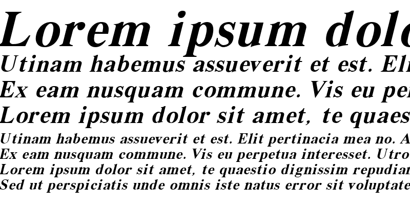 Sample of AWRomanGk Bold Italic