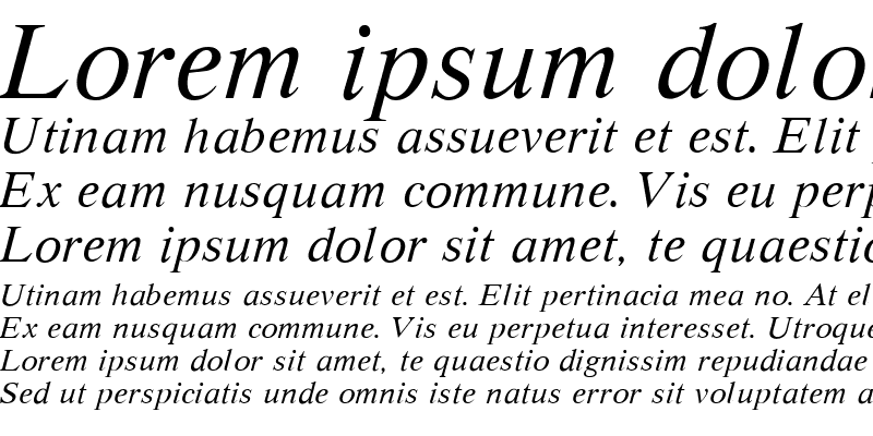 Sample of AWRomanGk Italic