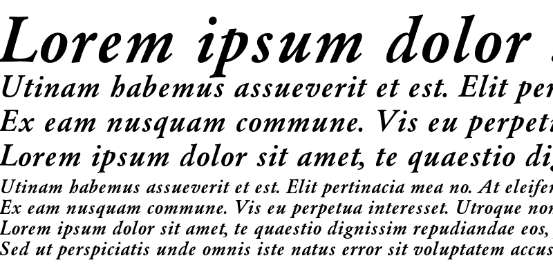 Sample of AZGaramondC Bold Italic