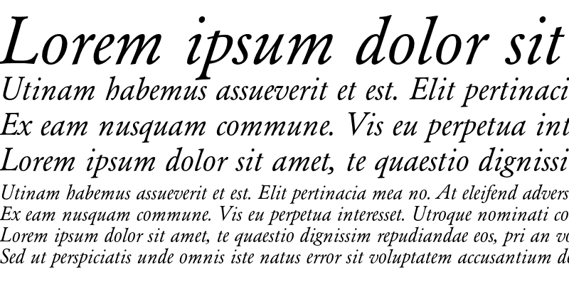 Sample of AZGaramondC Italic