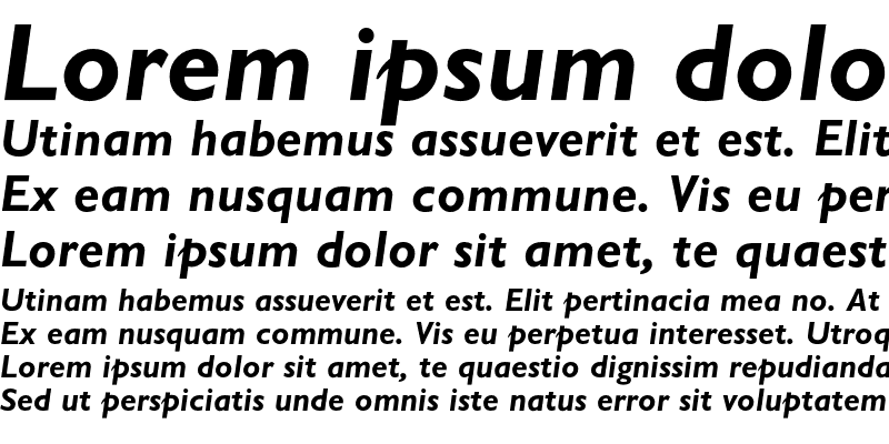 Sample of AZGillSansC Bold Italic