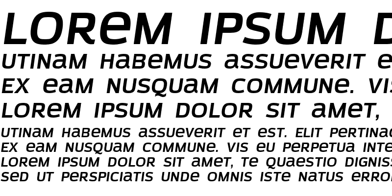 Sample of Azoft Sans Bold Italic