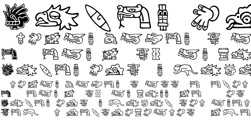 Sample of AztecDaySigns Regular