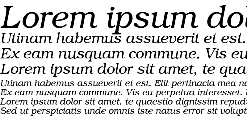 Sample of B791-Roman Italic