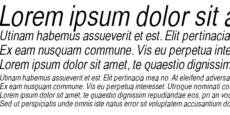 Sample of BabelSans Medium Italic