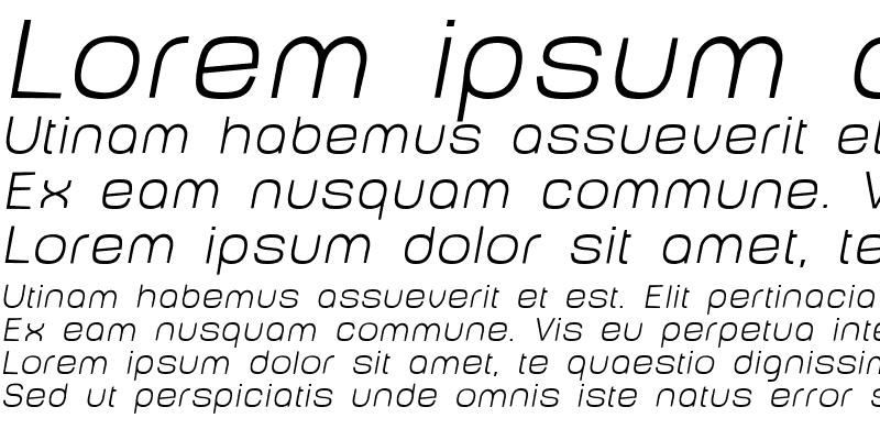 Sample of BabyMineThin Italic