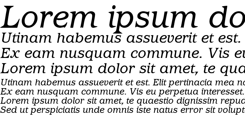 Sample of Bacci Italic