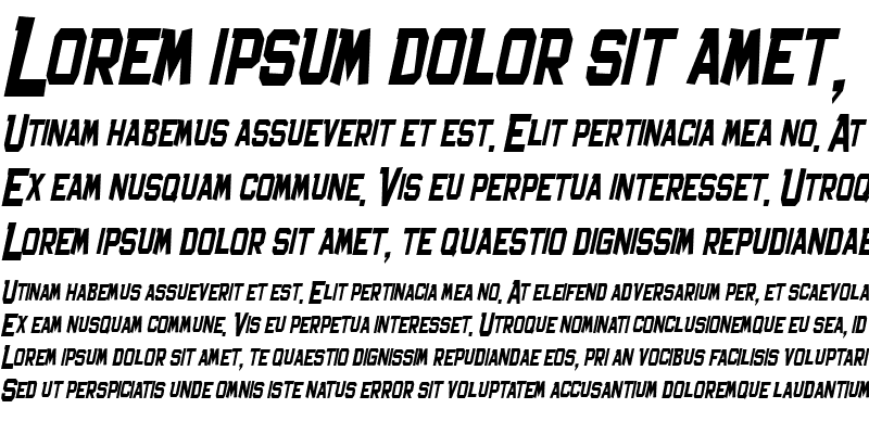 Sample of Bachelor Pad Condensed JL Italic