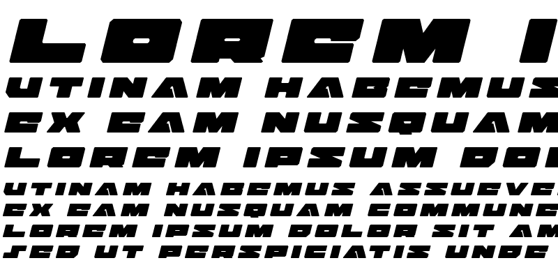 Sample of Bad Axe Title Italic