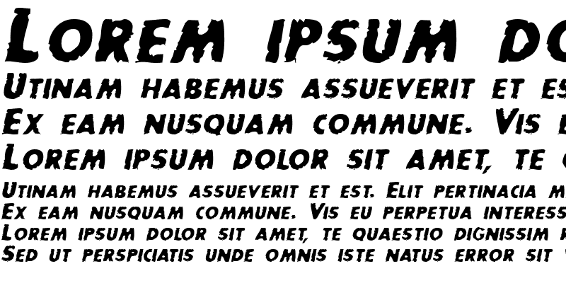 Sample of BadDogSCapsSSK Italic