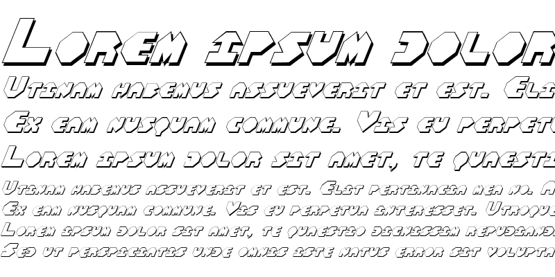 Sample of Bal-Astaral 3D Italic 3D Italic