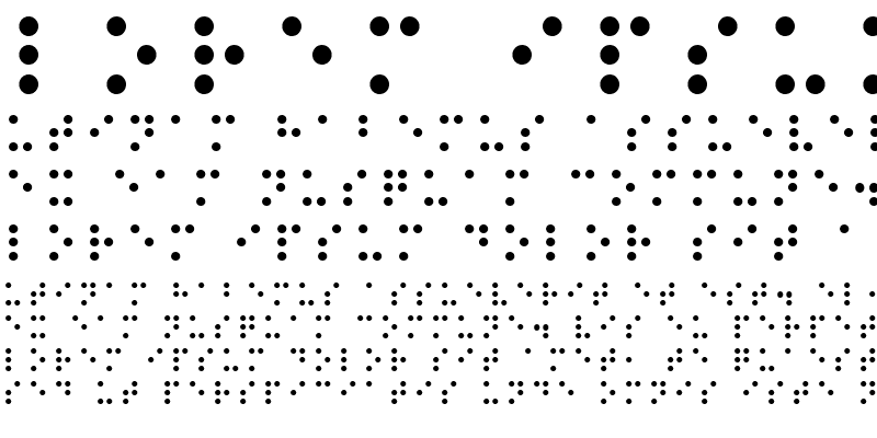 Sample of Balkan Peninsula Braille Regular