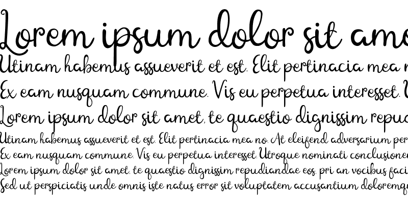 Sample of Ballerine Script