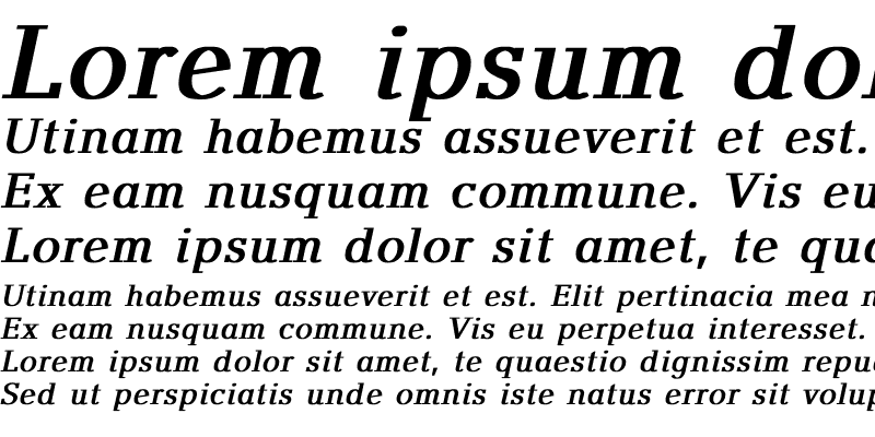 Sample of Baltica Bold Italic