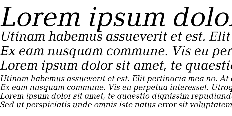 Sample of BalticaC Italic