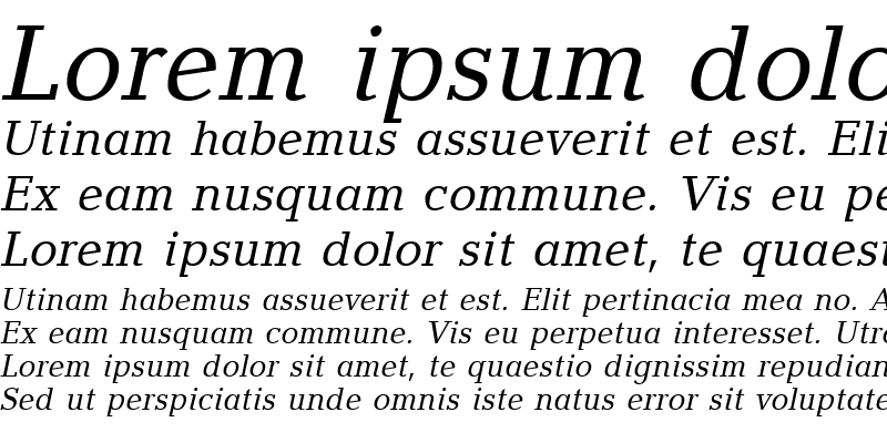 Sample of BalticaCTT Italic