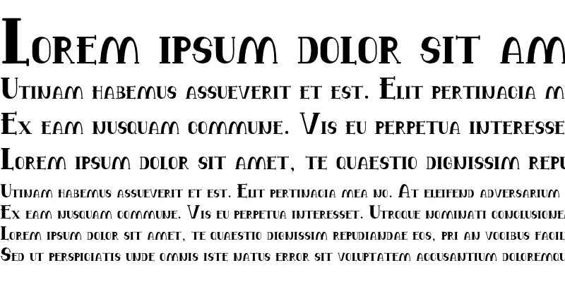 Sample of Balutteli Serif