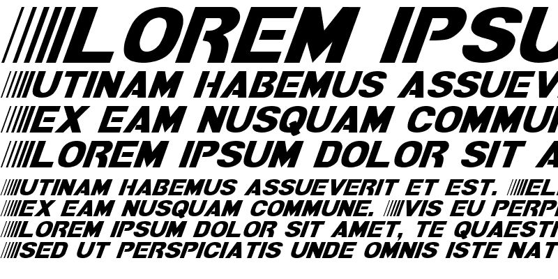 Sample of Bamf Italic Italic