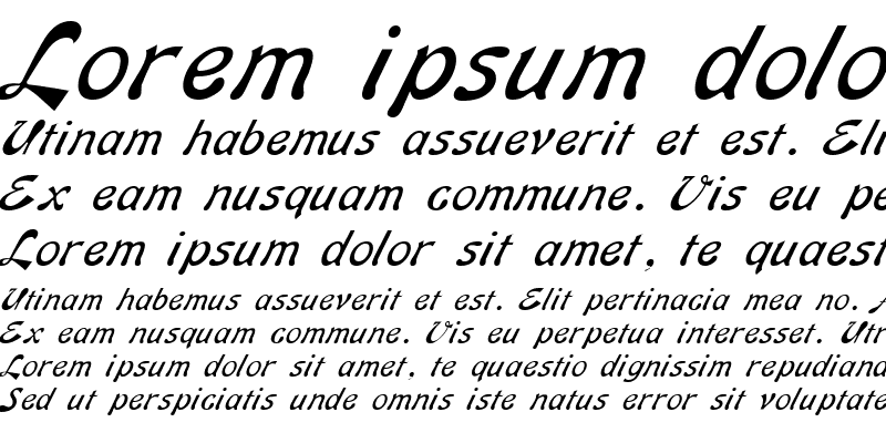 Sample of Banner Lite Italic