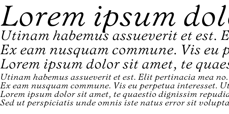 Sample of BannikovaC Italic