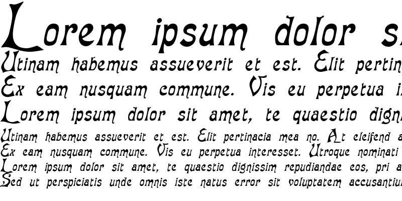 Sample of Baphomet Italic