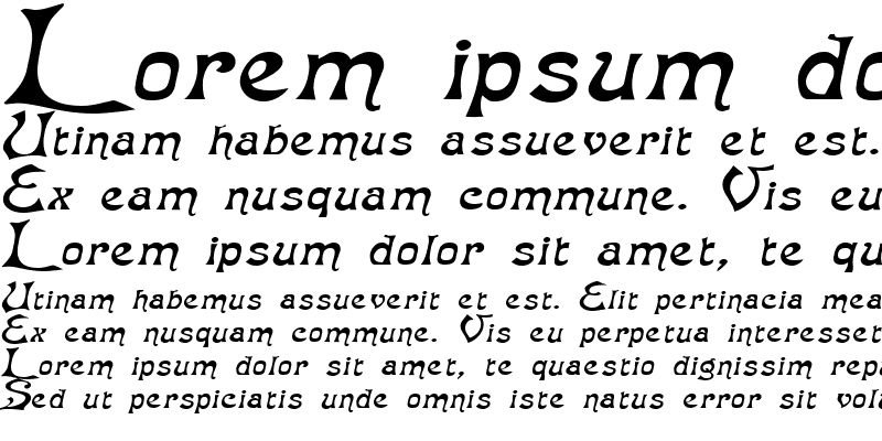 Sample of BaphometExtended Italic