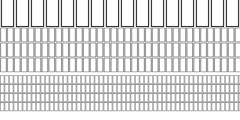 Sample of Bar Display Font