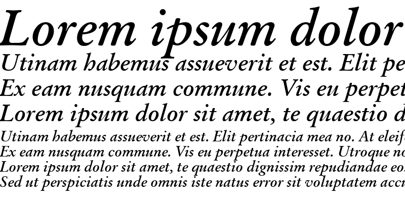 Sample of Baramond Bold Italic