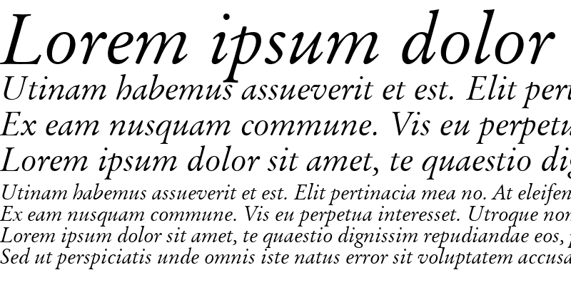 Sample of Baramond Italic