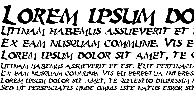 Sample of Baratz Italic