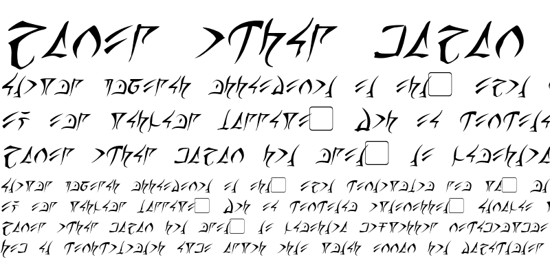 Sample of Barazhad Italic