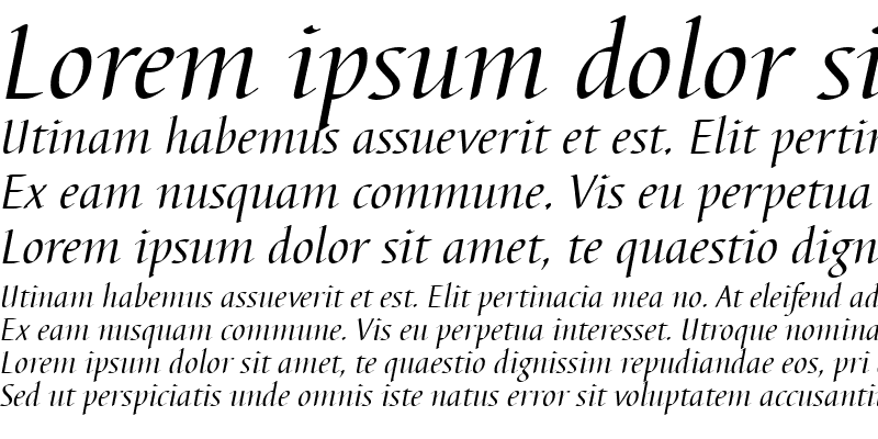 Sample of BarbedorT Italic