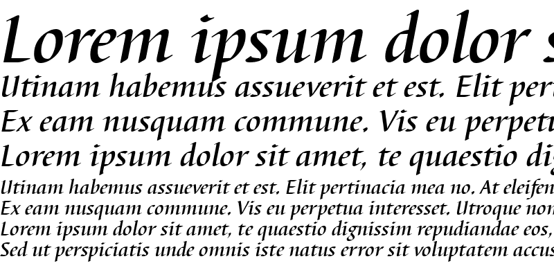 Sample of BarbedorTEEMed Italic